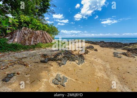 Bella vista della costa del Parco Nazionale Masoala in Madagascar Foto Stock