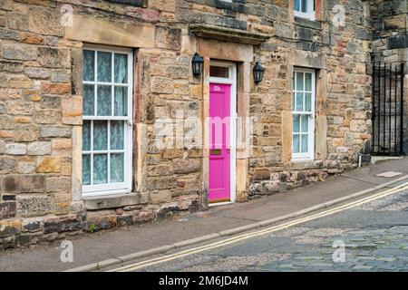 Old Stone House Front Door Edinburgh Scozia Foto Stock
