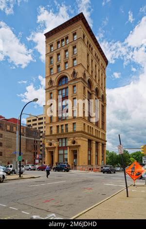 R.G. Dun, di fama Dun & Bradstreet, ha gestito attività di reporting del credito da questo, il primo alto edificio in acciaio di Buffalo. Foto Stock