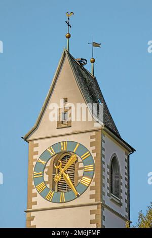 Chiesa riformata Unterstammheim, Canton Zurigo, Svizzera Foto Stock