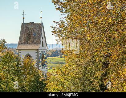 Chiesa riformata Unterstammheim, Canton Zurigo, Svizzera Foto Stock