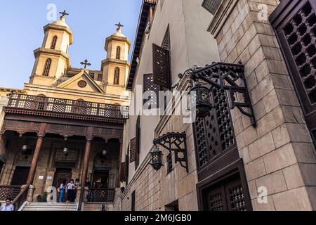 Cairo, Egitto - 13 novembre 2021: Il Cairo copto nella città vecchia del Cairo, Egitto Foto Stock