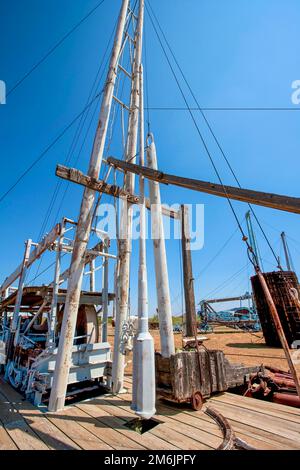 Attrezzature storiche per giacimenti petroliferi a Midland, Texas Foto Stock