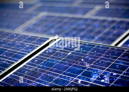 Installazioni di pannelli solari commerciali negli Stati Uniti Foto Stock