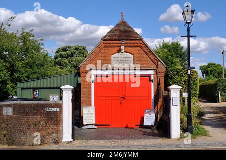 Alresford: La vecchia stazione dei vigili del fuoco costruita nel 1831 a New Alresford, una piccola città o villaggio in Hampshire, Inghilterra Foto Stock