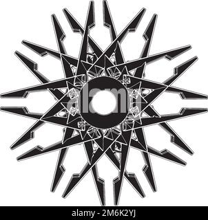 Astratto dodici Star Vector Illustrazione Vettoriale