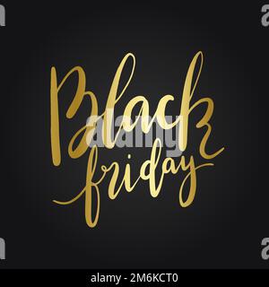 Vettore di stile tipografico del Black Friday Illustrazione Vettoriale