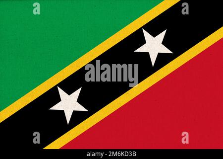 Bandiera di San Cristoforo e Nevis. Paese dei Caraibi Foto Stock