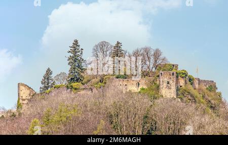 Castello rovina MÃ¤gdeberg a Hegau vicino Singen am Hohentwiel Foto Stock