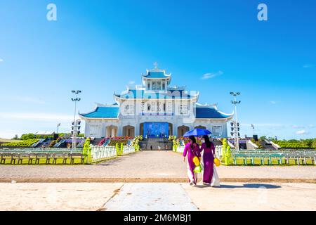 Quang Tri, Vietnam - 18 Agosto 2022 - la chiesa di la Vang vale la pena visitare che è stato costruito nel momento in cui il governo ha ucciso i battelli, un pilgramage s Foto Stock