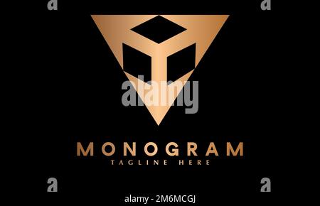 Carattere alfabetico Y o frecce astratto vettore di disegno di modello di logo del monogramma Illustrazione Vettoriale