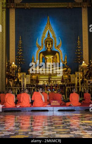 Wat Benchamabophit tempio a Bangkok Thailandia, il tempio di marmo a Bangkok Foto Stock