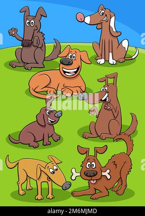 Cartoni animati e cuccioli gruppo di personaggi Foto Stock