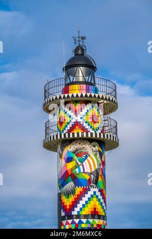 Faro di Ajo, Cantabria, Spagna Foto Stock