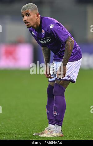 Domilson Cordeiro dos Santos 'Dodo' (ACF Fiorentina) durante ACF Fiorentina vs AC Monza, serie di calcio italiano Una partita a Firenze, Italia, gennaio 04 2023 Foto Stock