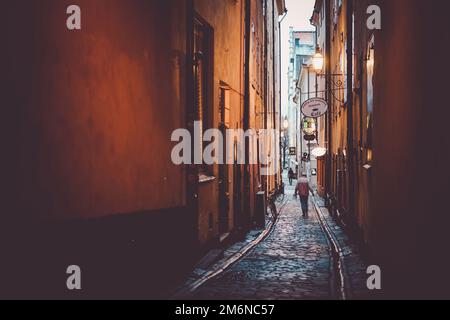 Gumlastan Old Town Alley (Stoccolma) Foto Stock