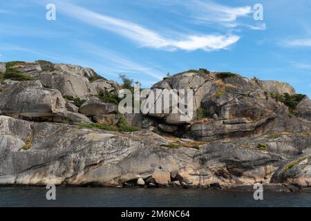 Isola dell'arcipelago al largo di Larvik, Norvegia Foto Stock