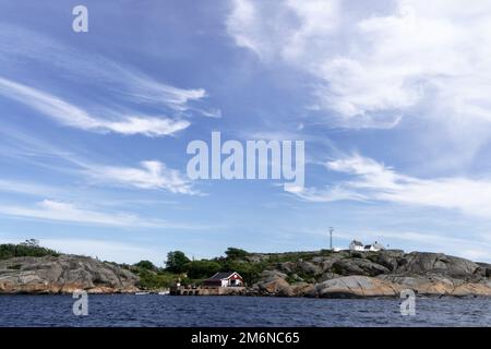 Isola dell'arcipelago al largo di Larvik, Norvegia Foto Stock