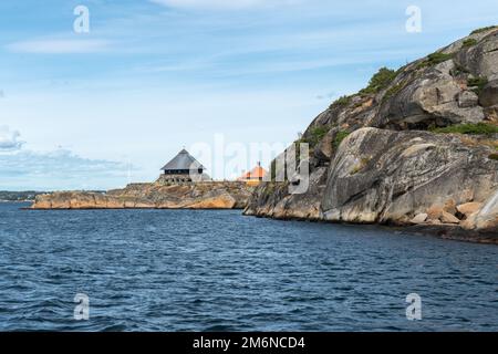 Isola dell'arcipelago al largo di Larvik, Norvegia Foto Stock