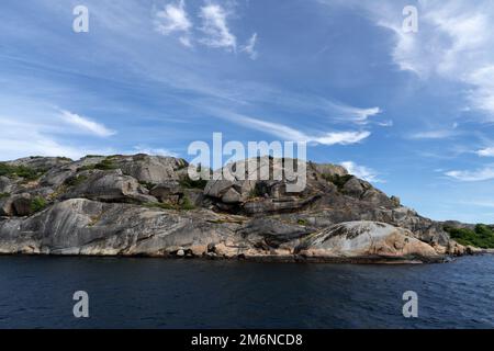 Isola dell'arcipelago al largo di Larvik, Norvegia Foto Stock