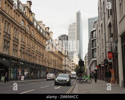 LONDRA, Regno Unito - CIRCA OTTOBRE 2022: London Wall Street Foto Stock