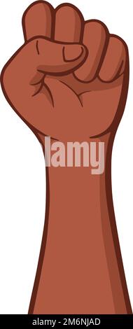 Nero Storia mese. Storia afro-americana immagine vettoriale del pugno del braccio. Poster di festa di febbraio, biglietto, banner, sfondo. Illustrazione Vettoriale