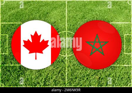 Partita di calcio Canada vs Marocco Foto Stock