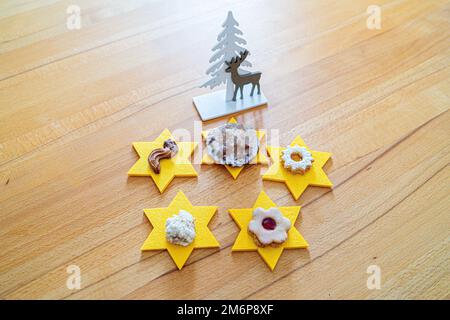 Natale Coockies decorazione in Baviera Germania Foto Stock