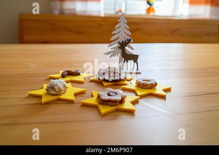 Natale Coockies decorazione in Baviera Germania Foto Stock