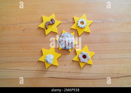 Natale Coockies decorazione in Baviera Germania Foto Stock