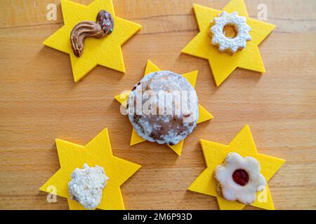 Natale Coockies decorazione in Baviera Germania Foto Stock