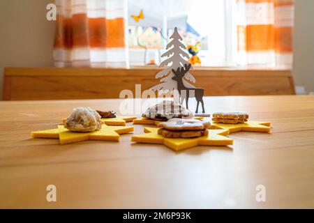 Natale Coockies decorazione in Baviera Germania Foto Stock