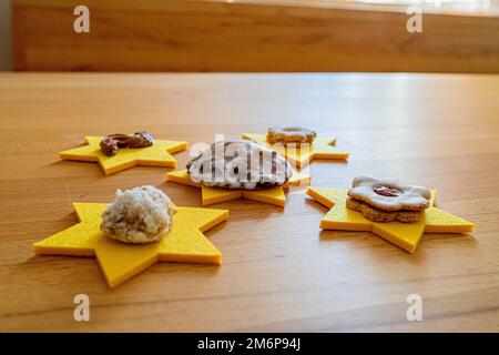 Natale Coockies decorazione in Baviera Germania Foto Stock