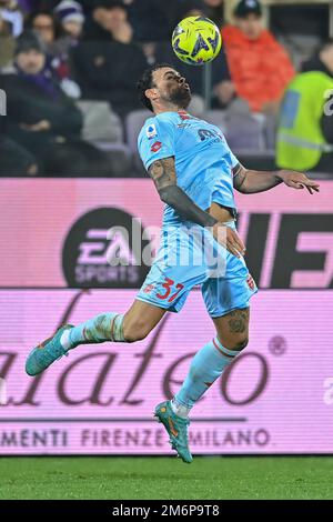 Firenze, Italia. 04th Jan, 2023. Andrea Petagna (AC Monza) durante ACF Fiorentina vs AC Monza, calcio italiano Serie A match in Florence, Italy, Gennaio 04 2023 Credit: Independent Photo Agency/Alamy Live News Foto Stock