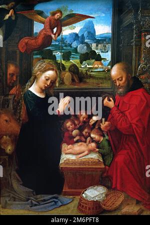 La Natività 1520 Adriaen Isenbrant 1480-1551 olandese Belgio Paesi Bassi Foto Stock