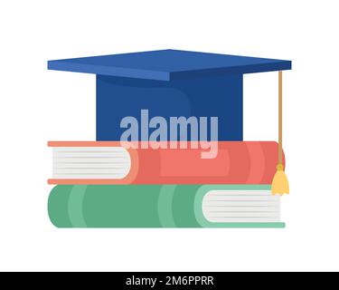 Elementi didattici vettore di colore semi-piatto Illustrazione Vettoriale