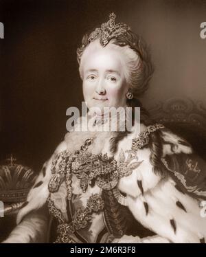 Caterina II o Caterina la Grande, 1729 - 1796, Imperatrice di Russia Foto Stock