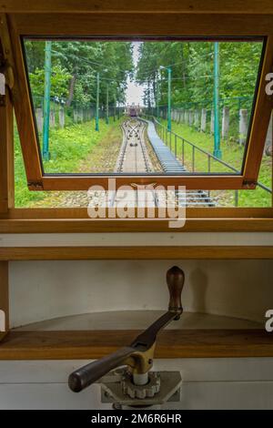 Funicolare Aleksotas a Kaunas Lituania Foto Stock