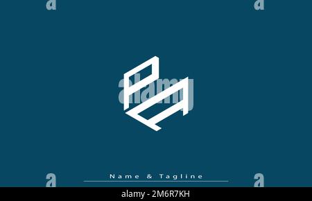 Lettere alfabetiche iniziali logo monogramma PA , AP Illustrazione Vettoriale