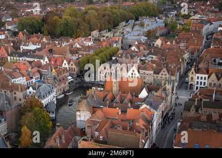 Bruges, Brugge è la capitale e la città più grande della provincia delle Fiandre Occidentali nella regione fiamminga del Belgio Foto Stock