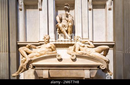 Cappelle Medicee - Cappelle Medicee. Michelangelo arte rinascimentale a Firenze. Foto Stock