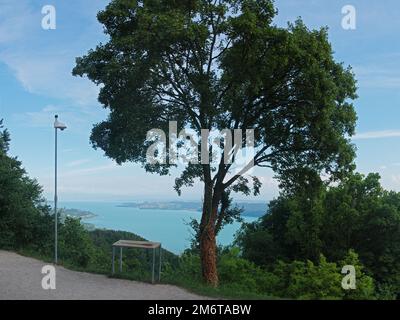 Vista da Haldenhof al Lago di Ãœberlinger - Lago di Costanza Foto Stock
