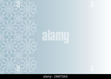Disegno di sfondo con motivo a pizzo geometrico su un lato. Illustrazione Vettoriale