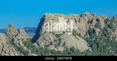 Mount Rushmore national memorial vicino a Keystone, Dakota del Sud Foto Stock