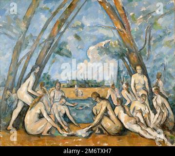 Les Grandes Baigneuses (i bagnanti) dipinto dall'impressionista francese Paul Cézanne nel 1898 Foto Stock