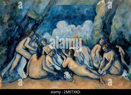 Les Grandes Baigneuses (i bagnanti) dipinto dall'impressionista francese Paul Cézanne nel 1898 Foto Stock