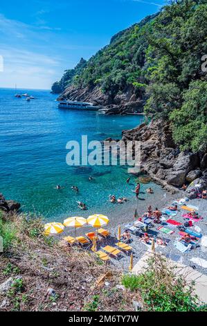 Baia di San Fruttuoso Foto Stock