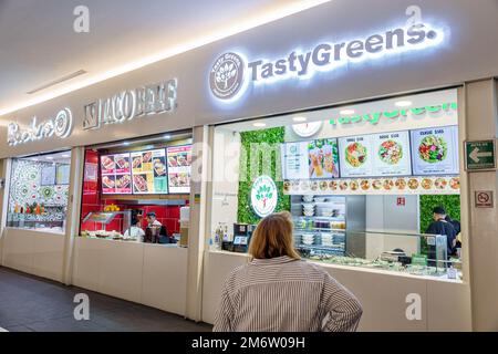 Città del Messico, Avenida Paseo de la Reforma, Reforma 222 Centro commerciale Centro, zona ristoro TastyGreens Taco Beef, interno, ristorante Foto Stock