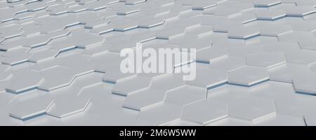 Grigio brillante sfondo piastrelle esagonali Foto Stock