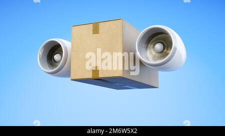 Motore di propulsione a getto per box di trasporto Foto Stock